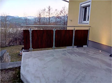 Balkon aus verzinktem Stahl