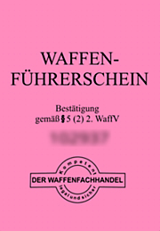 Waffenfhrerschein, Erlangung Waffenfhrerschein, Info Waffenfhrerschein